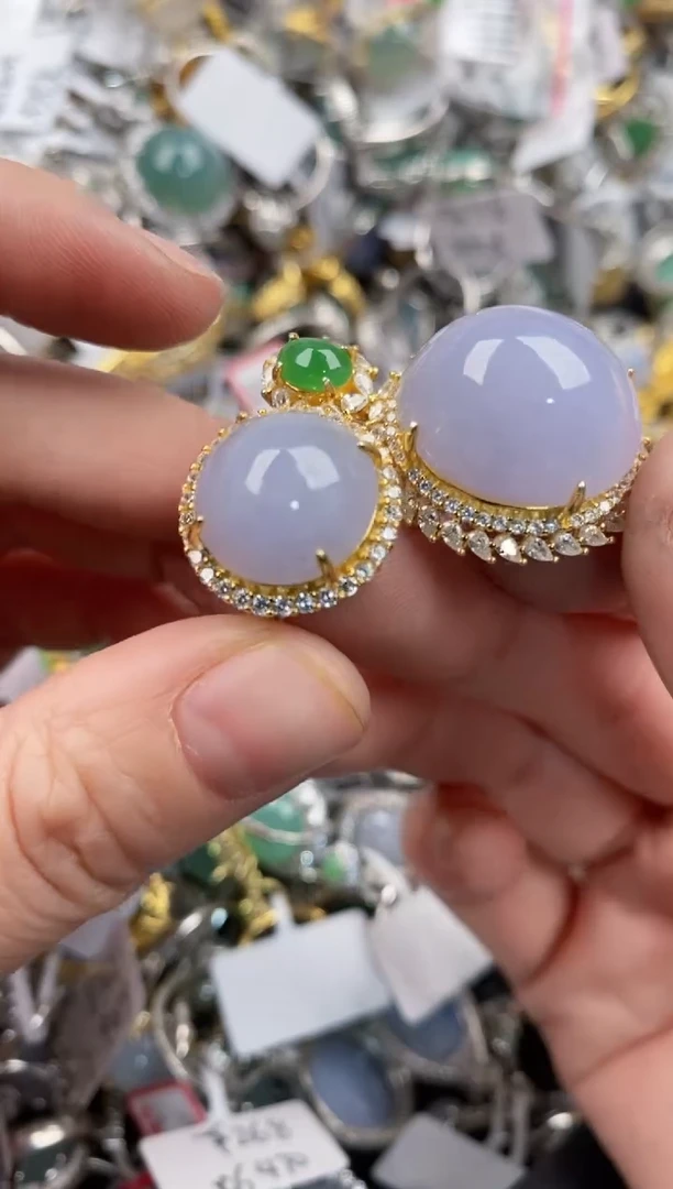 银S925镶嵌戒指翡翠888  3