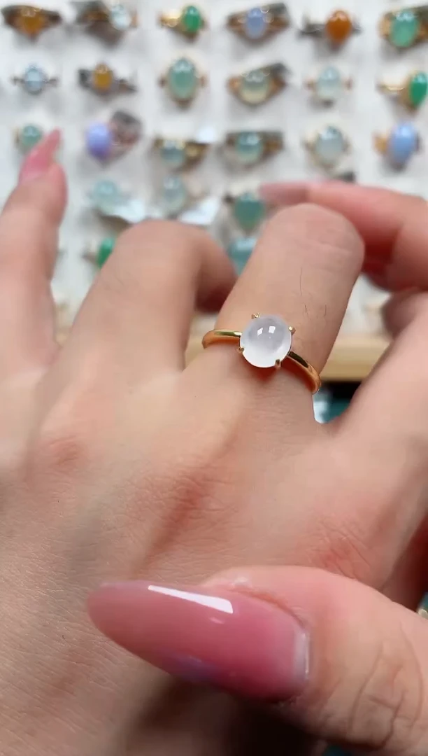 银S925镶嵌戒指翡翠.