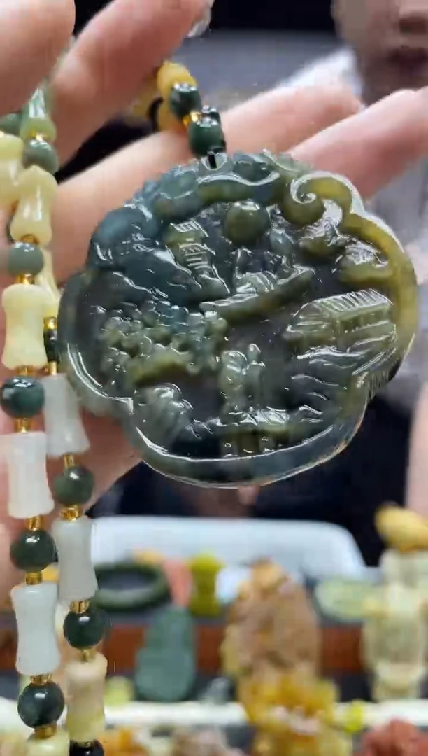 未镶嵌岫玉吊坠·