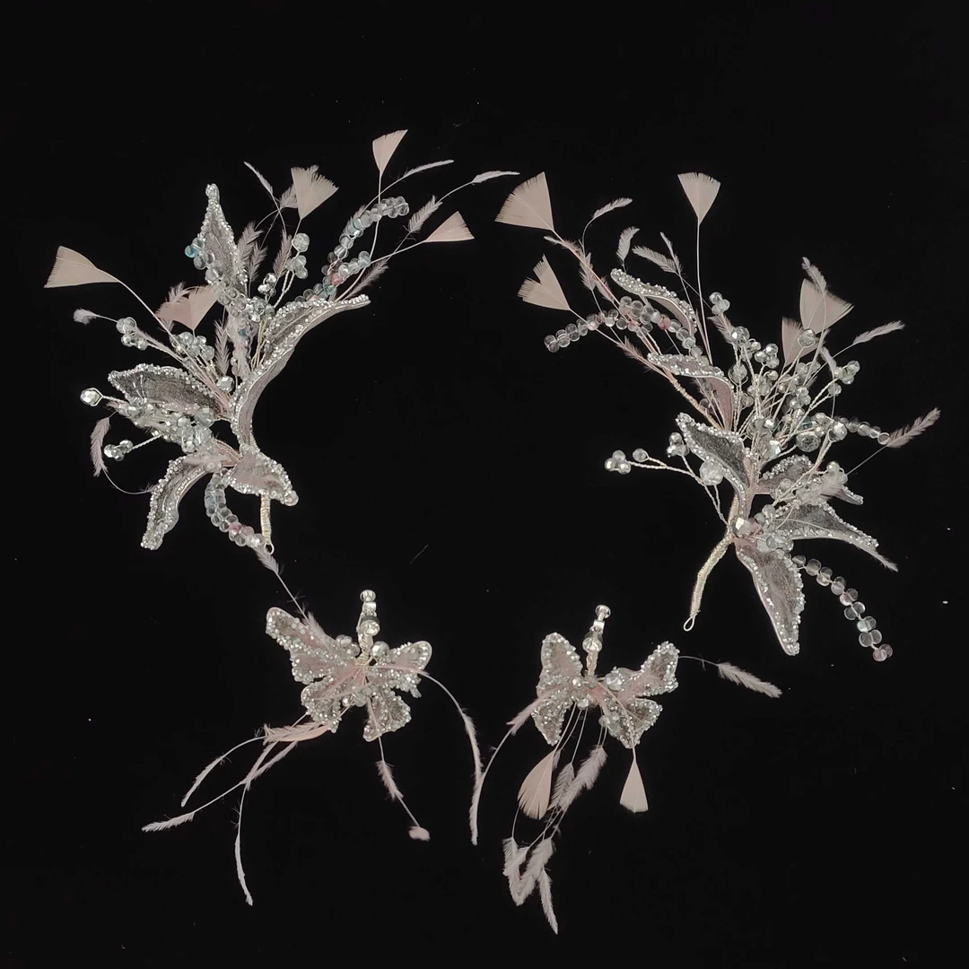 2025新款手工西式唯美新娘饰品套装653