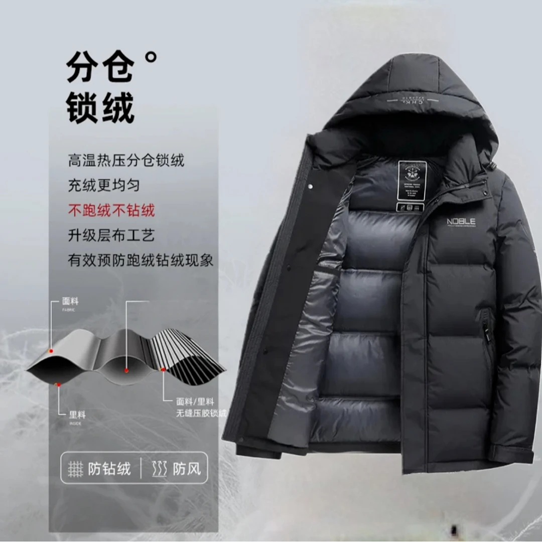 【大老板专属】冬季男款时尚保暖爸爸装加厚防风防水防寒羽绒服