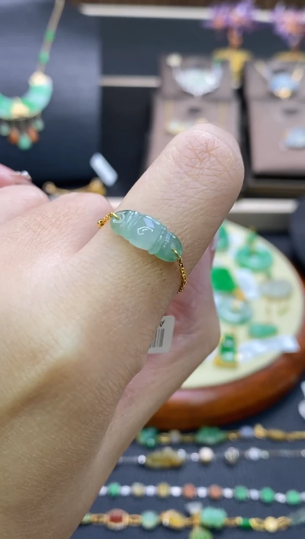 【闪购商品】翡翠颈饰18K金镶嵌净货12003