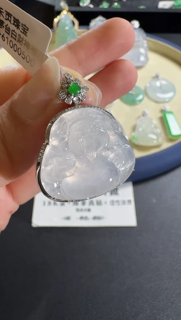 【闪购商品】翡翠颈饰18K金镶嵌【源头工厂】钻石镶嵌