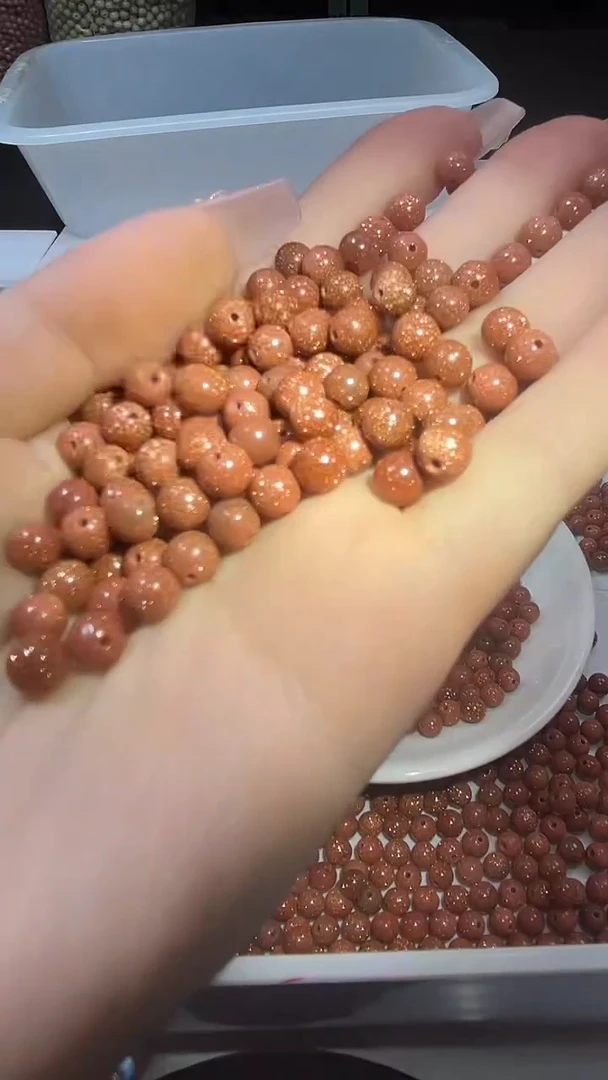 未镶嵌颈饰玛瑙/玉髓w739金沙石6mm*50颗