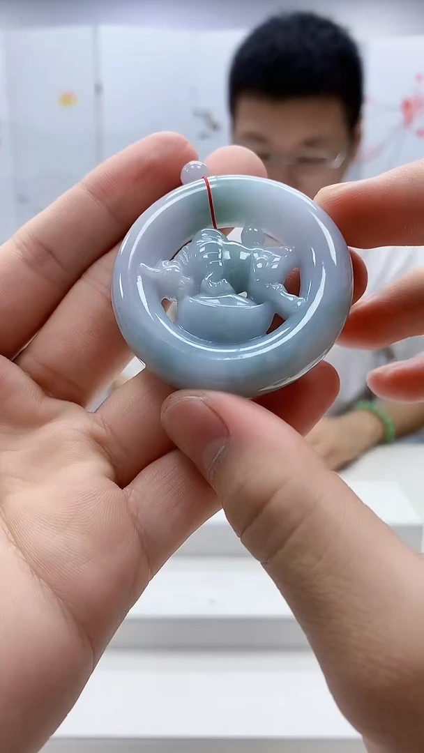 定制翡翠未镶嵌5158bb-毛货挂件40