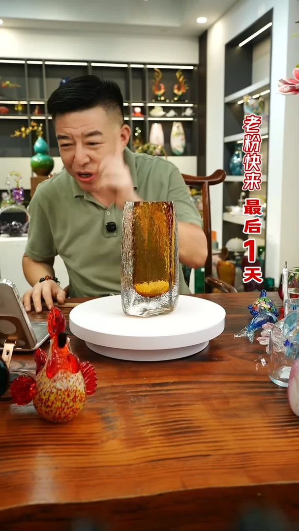 琉璃手工艺品外贸尾货花瓶017