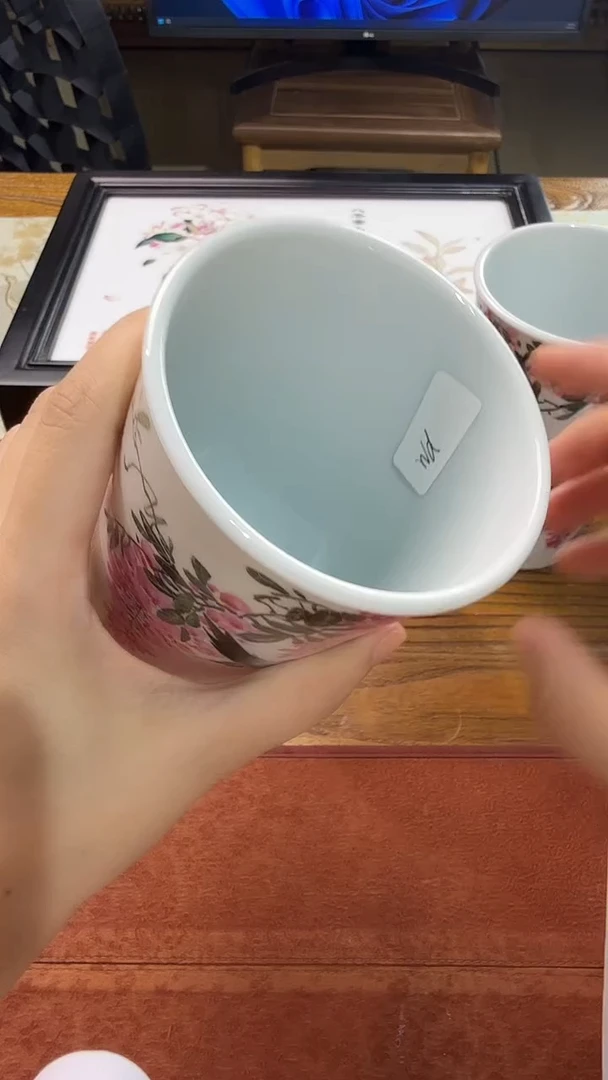 w*【预售交货】老爷子紫藤花鸟可乐杯