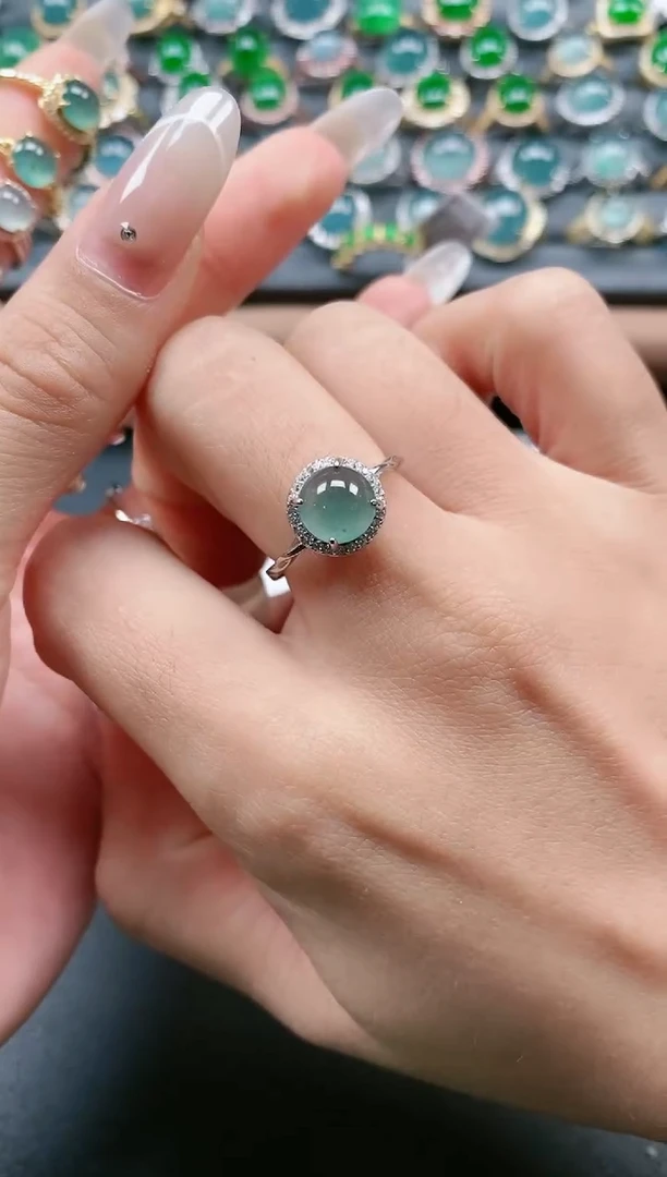 【闪购商品】翡翠戒指银S925镶嵌1111