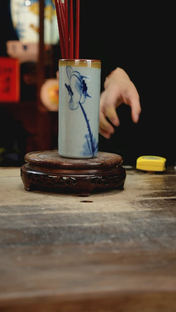 【闪购商品】瓷片景德镇纯手工釉下彩精品花瓶