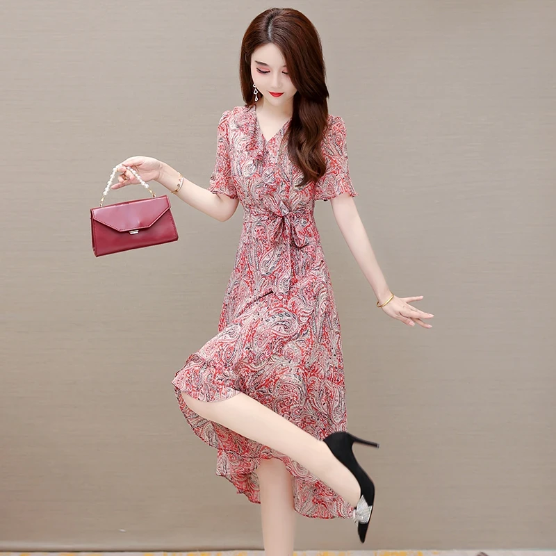 广州十三行沙河连衣裙女春夏2025新款高端级感精致碎花气质喜婆婆