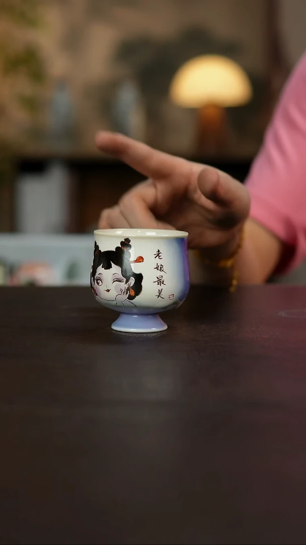 杯景德镇陶瓷杯碗柴烧多人