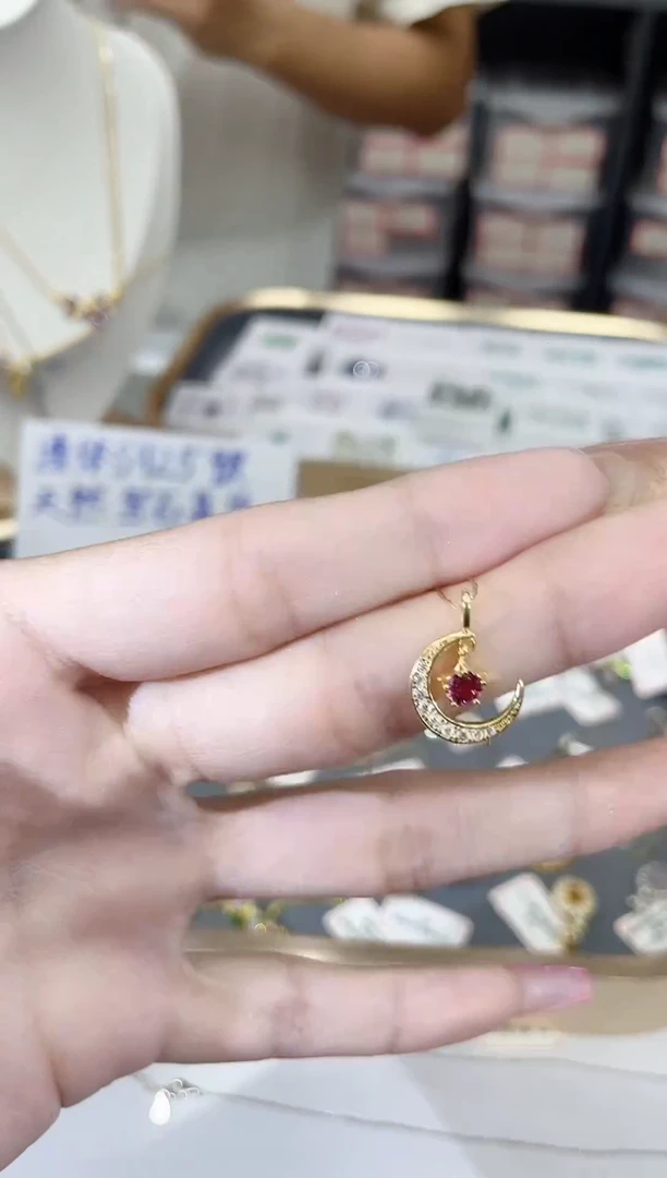 银S925镶嵌吊坠(不含链)石榴石（紫牙乌）天然宝石