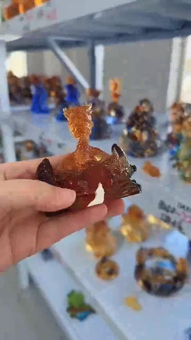 手工艺品琉璃龙摆件