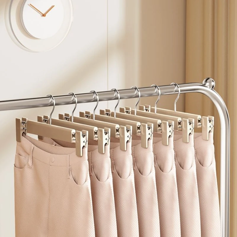 强力裤架裤夹子服装店裤挂内衣架家用伸缩塑料裤架收纳晾衣撑