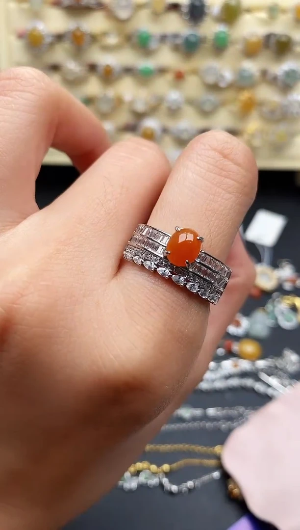 翡翠戒指银S925镶嵌3333333333+2