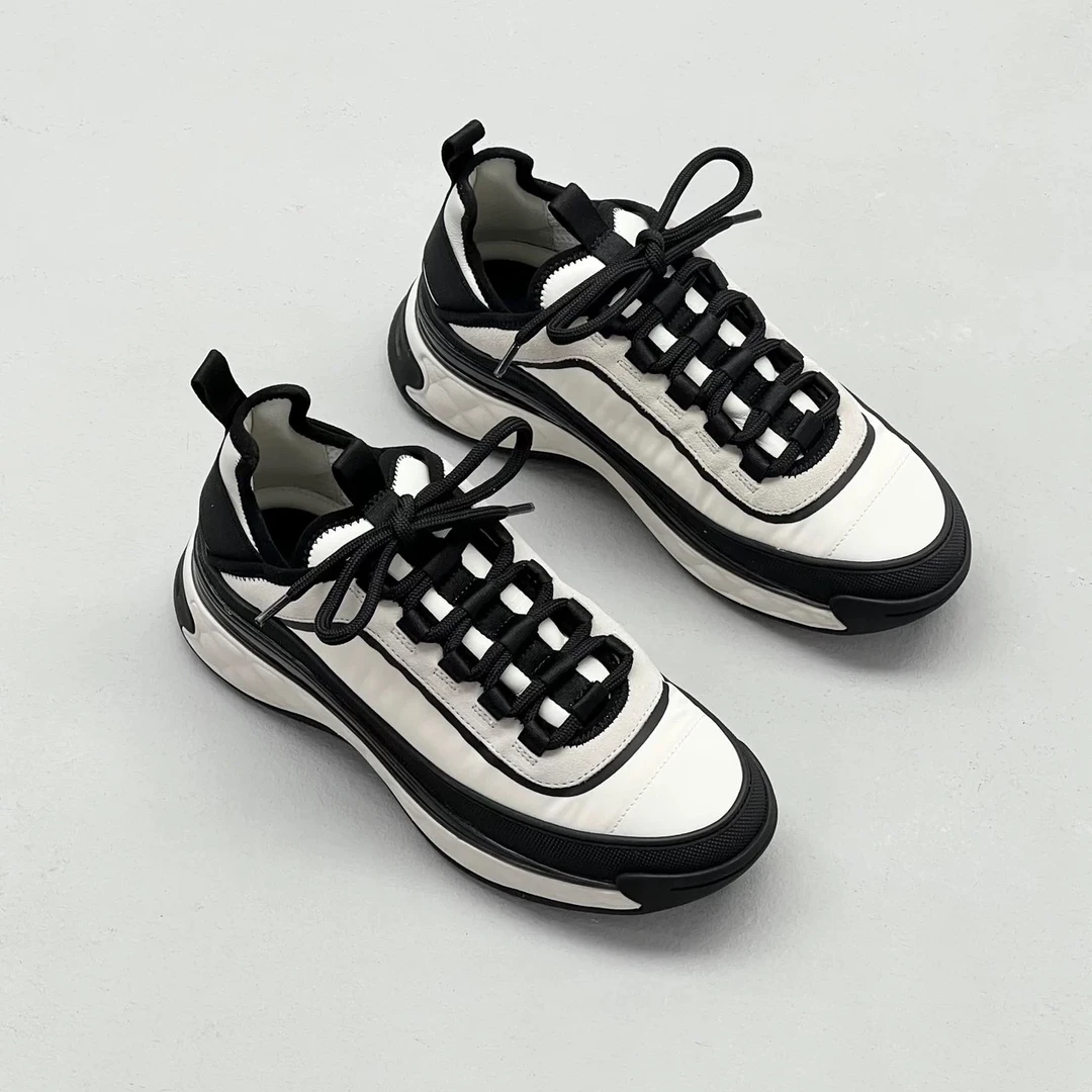 断码！经典小香黑白配色老爹鞋