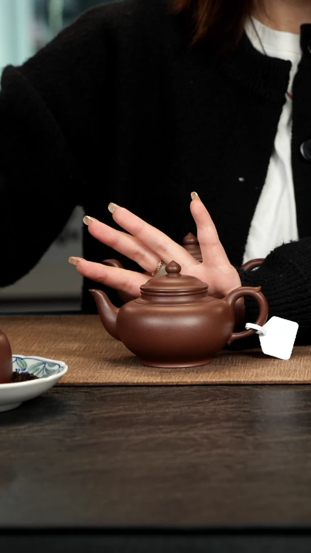 茶壶紫砂老紫泥笑樱180cc