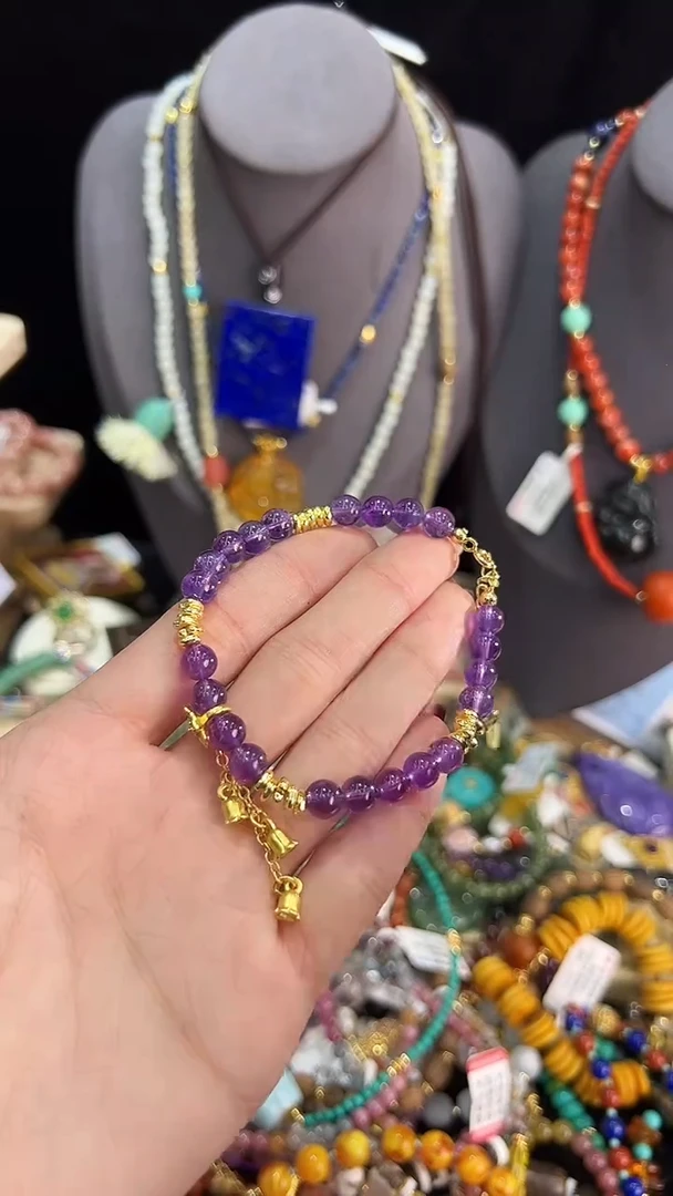 【闪购商品】紫晶手链银S925镶嵌手串