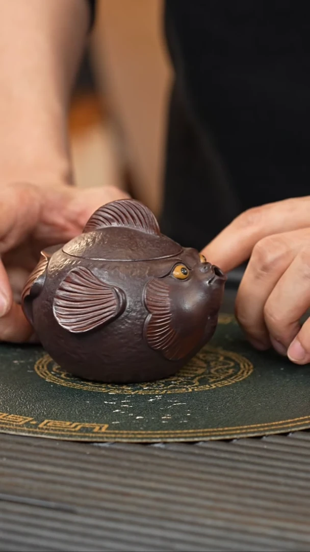 【闪购商品】紫砂茶壶顽壶紫砂精选河豚公道杯