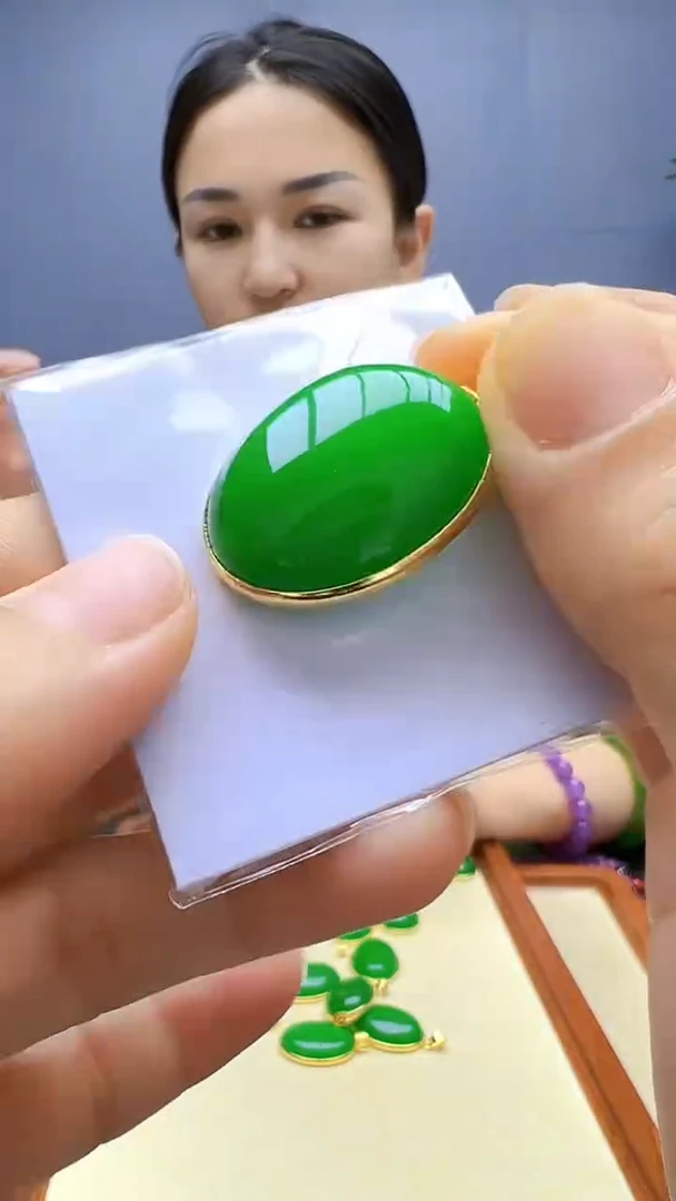 翡翠14K金镶嵌颈饰丹丹diy颈饰