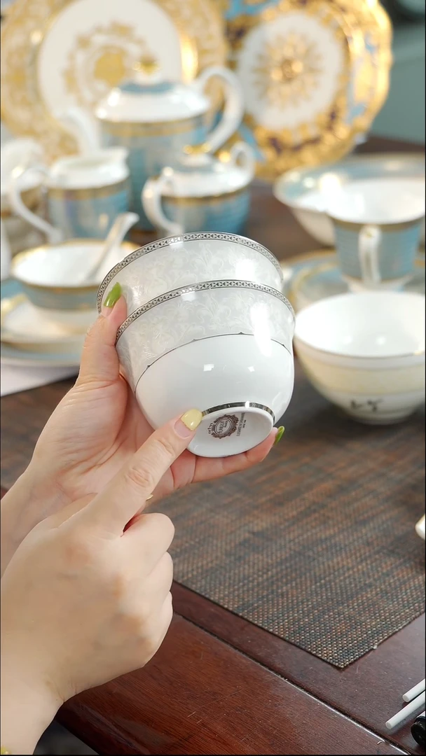 瓷片4英寸奶茶碗2个
