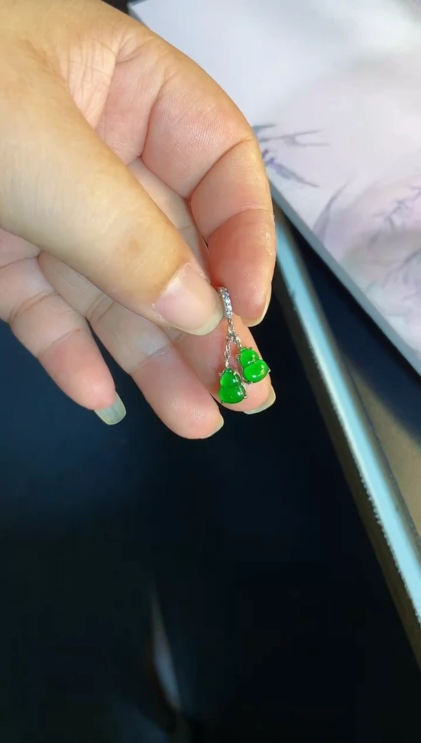 吊坠(不含链)银S925镶嵌翡翠1