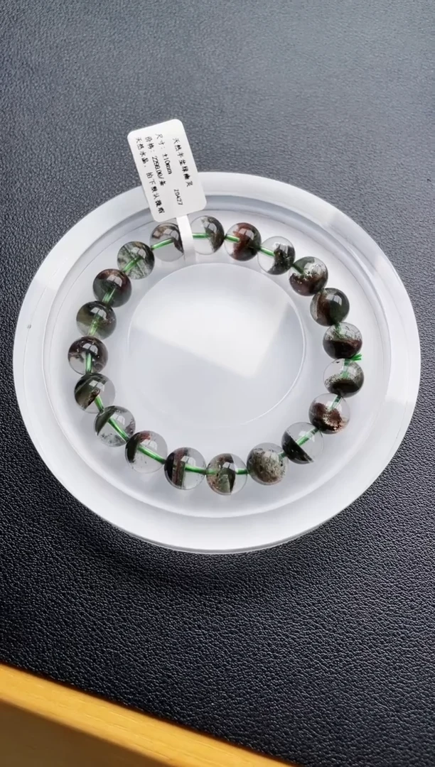 水晶手串未镶嵌雪*高品绿幽灵手串