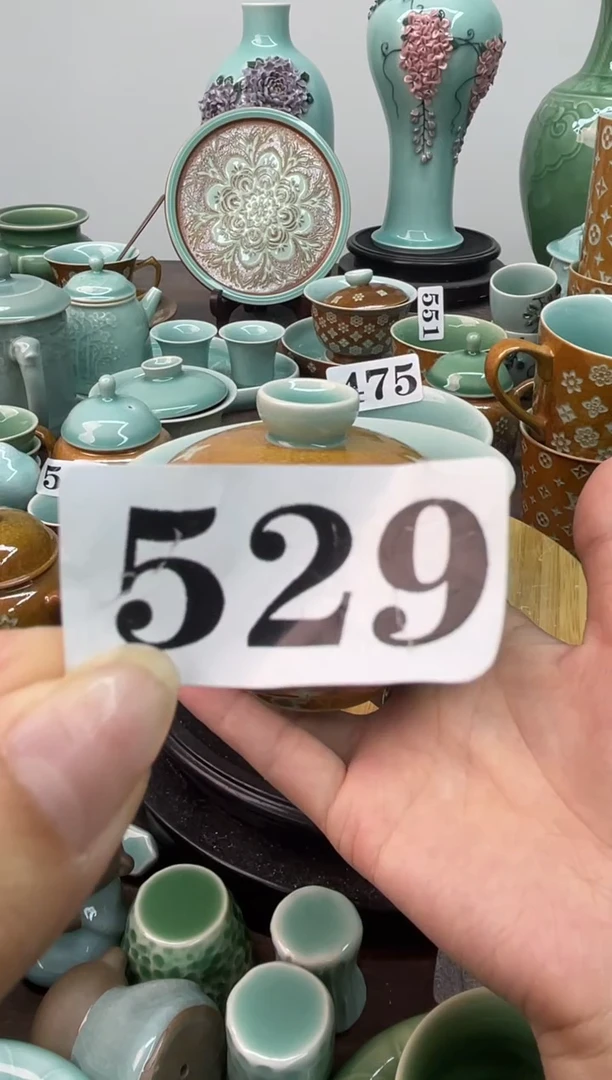 VV二才盖碗  慧仙青瓷 龙泉青瓷大促