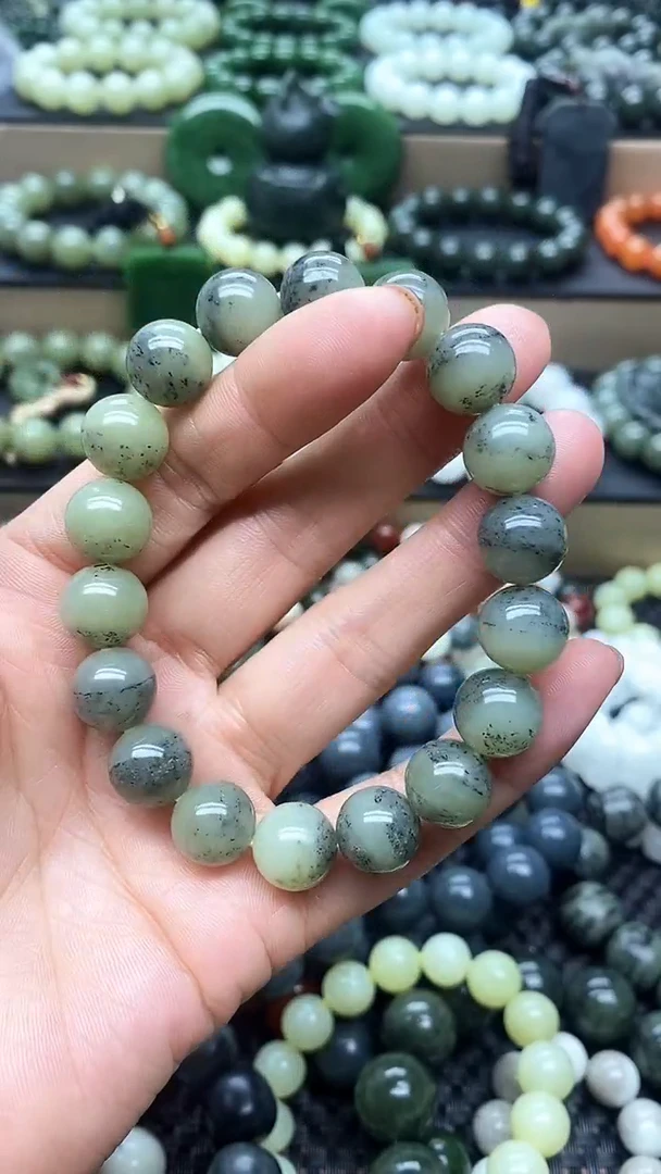 手链未镶嵌和田玉12青花聚宝盆