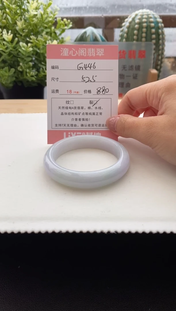 未镶嵌手镯翡翠52.5圈口 编码G446