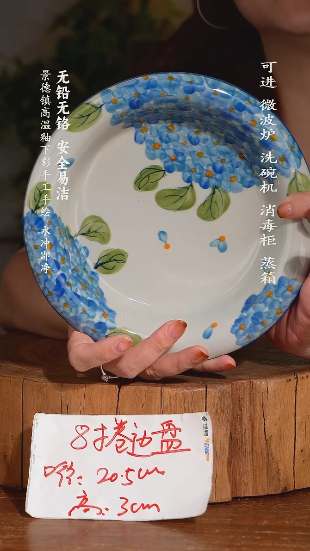 碗陶瓷景德镇高温瓷釉下彩手绘陶瓷