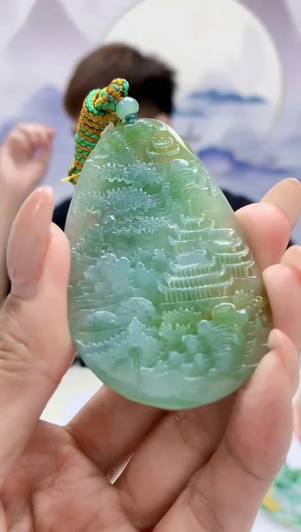 定制翡翠未镶嵌4868MM-毛货挂件90