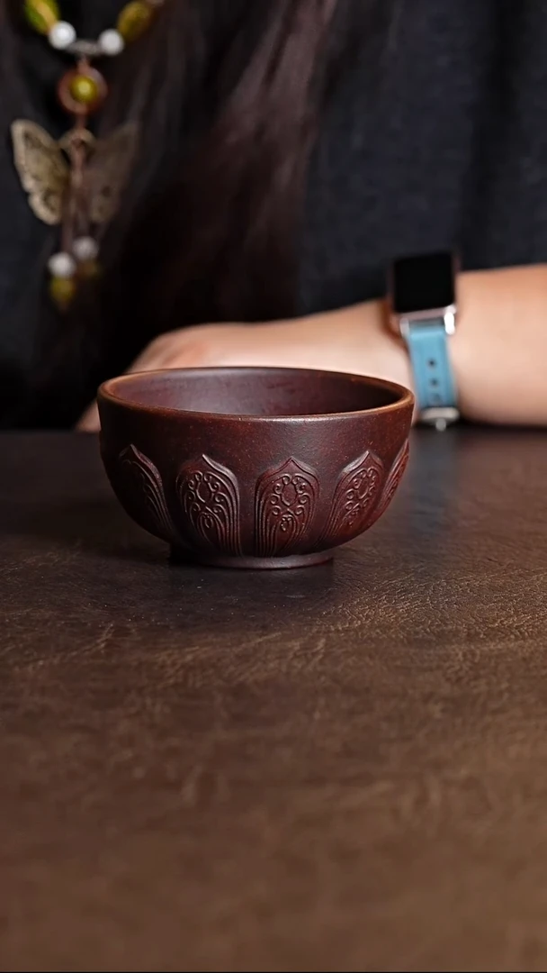 茶杯紫砂宜兴原矿紫砂无相莲台主人杯