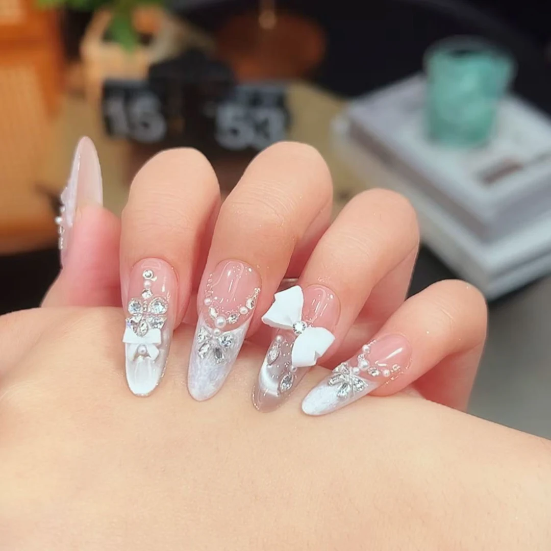 【白色恋人】新款穿戴甲2025新款高级感甲片穿戴美甲短款中长款甲