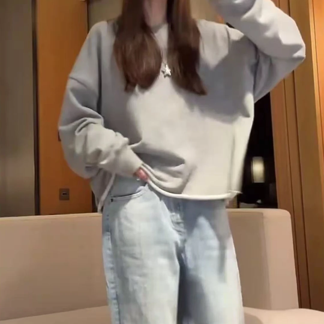 假两件衬衫女士设计感上衣2025春季新款长袖打底衫宽松遮肚子衬衣