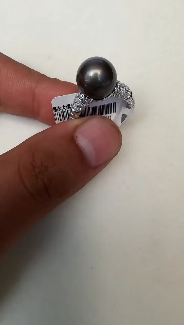 海水珍珠银S925镶嵌戒指戒指