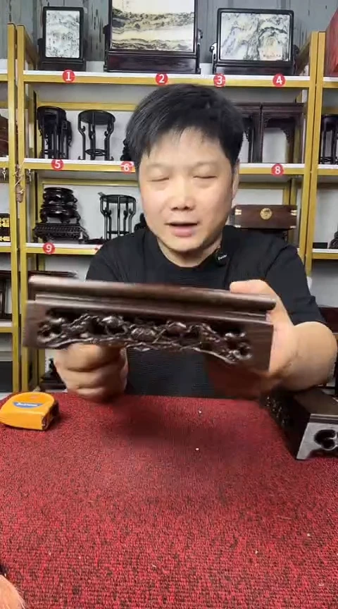 木非洲黑檀正方底座16CM