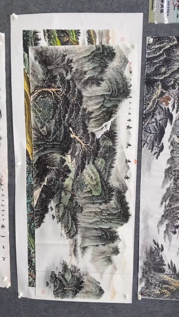 国画沈泳江 手绘 小六尺180*70cm