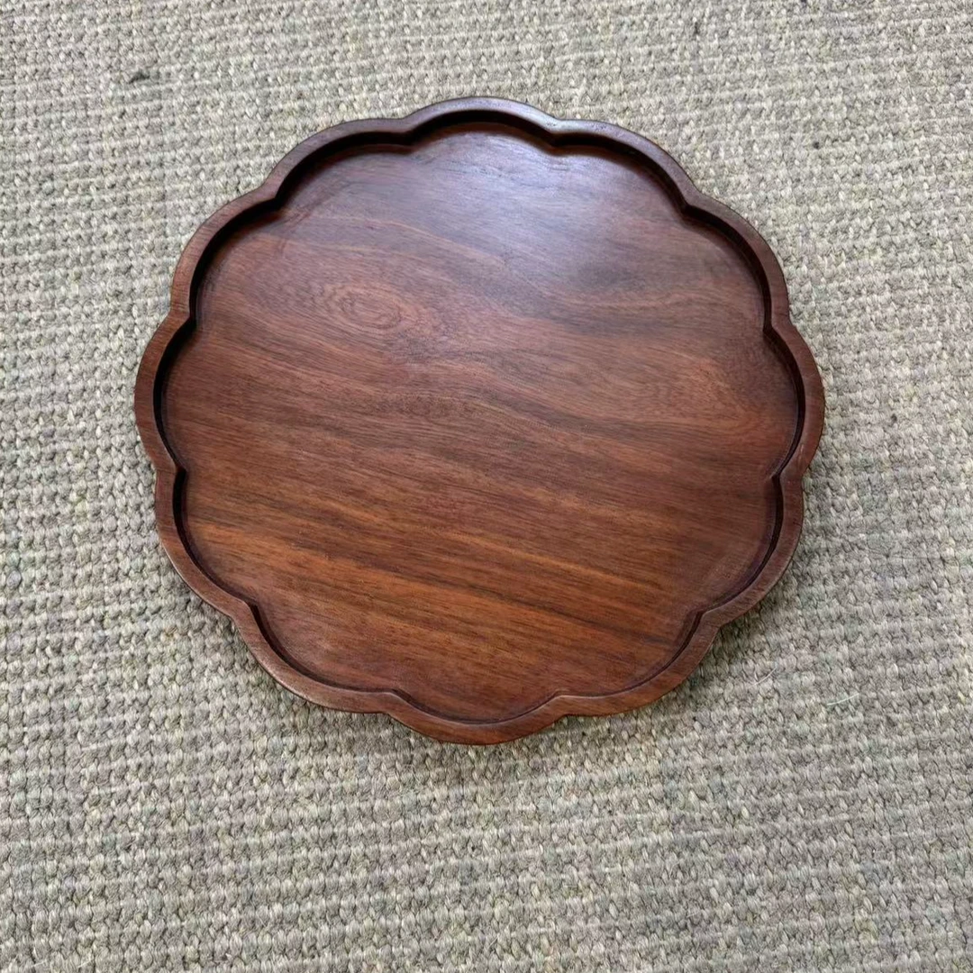 【老班长推荐】新中式圆茶盘家用托盘茶盘