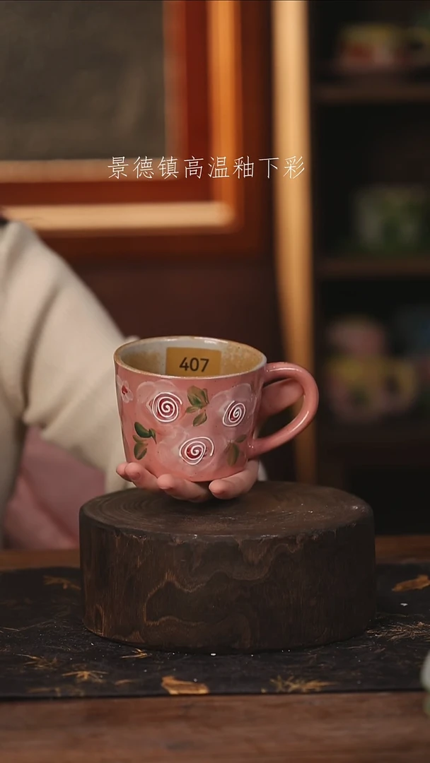 陶瓷景德镇高温釉下手绘陶瓷@L407@