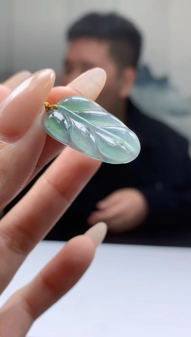 【闪购商品】翡翠颈饰未镶嵌888ee-JJ叶子2赠金扣