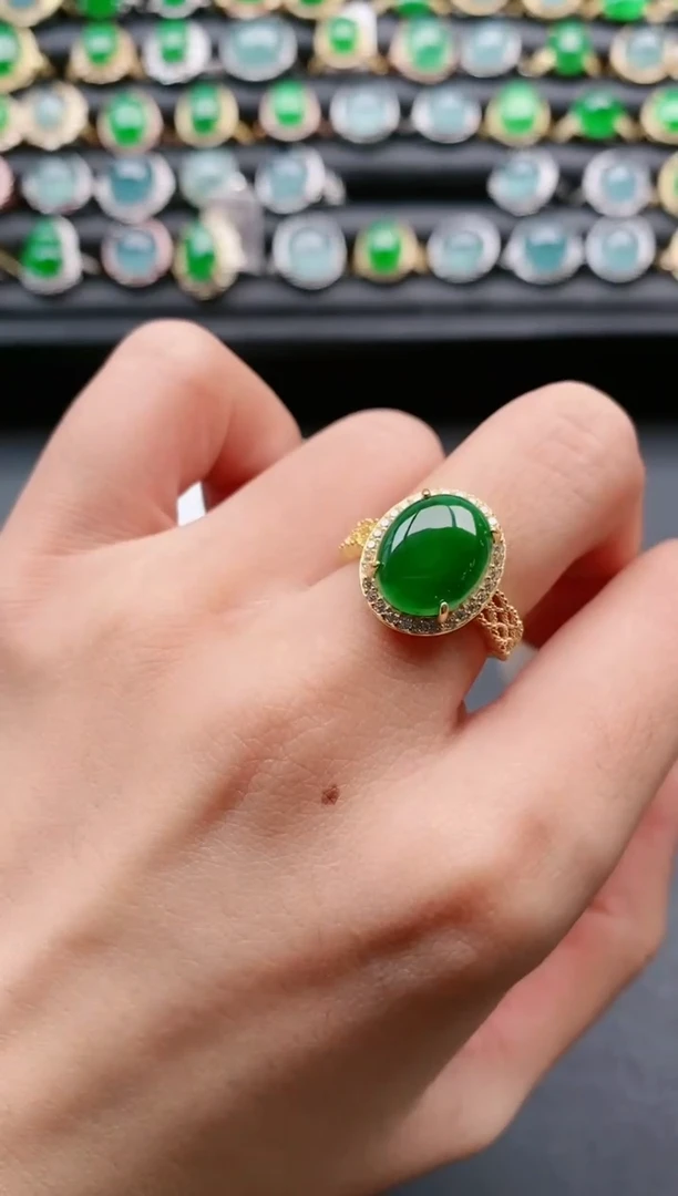 【闪购商品】翡翠戒指银S925镶嵌11111111
