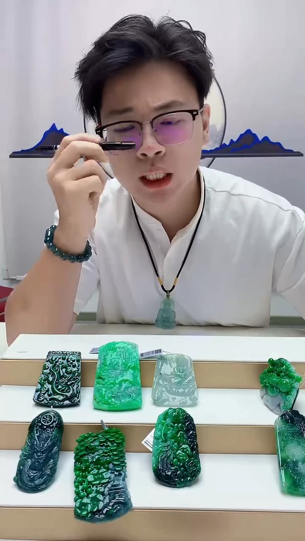 未镶嵌定制翡翠瑜*4688zm-毛货挂件111