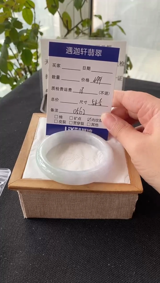 未镶嵌手镯翡翠54.5圈口 D562编码