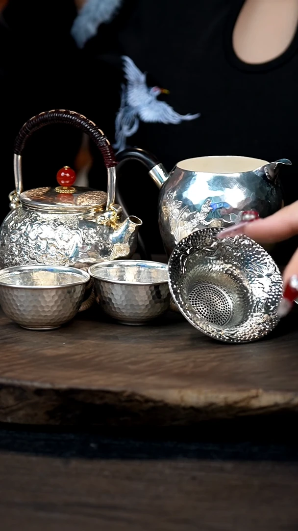 【闪购商品】手工梅花提梁+1蜻蜓公道杯+2杯+1茶漏