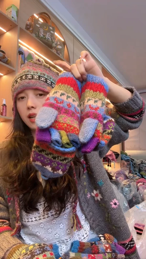 棉?****y百羊毛手套B305