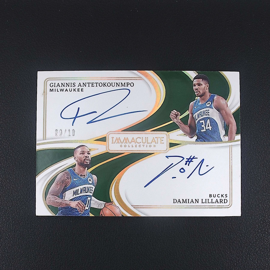 字母哥/利拉德 IMM 双人签 10编 帕尼尼NBA国宝手提球星卡