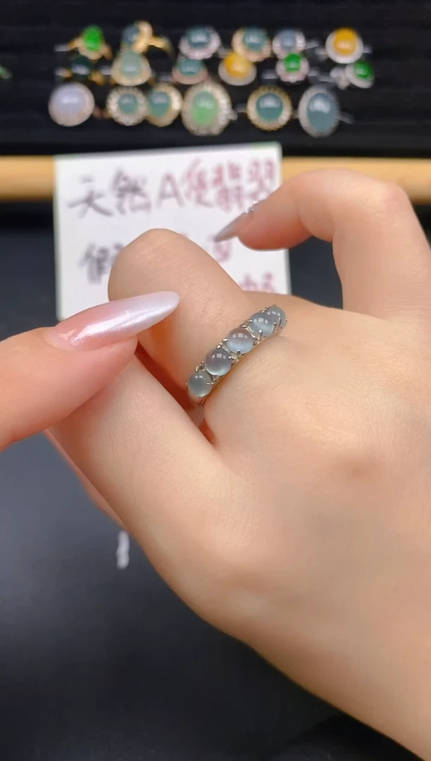 银S925镶嵌戒指翡翠34