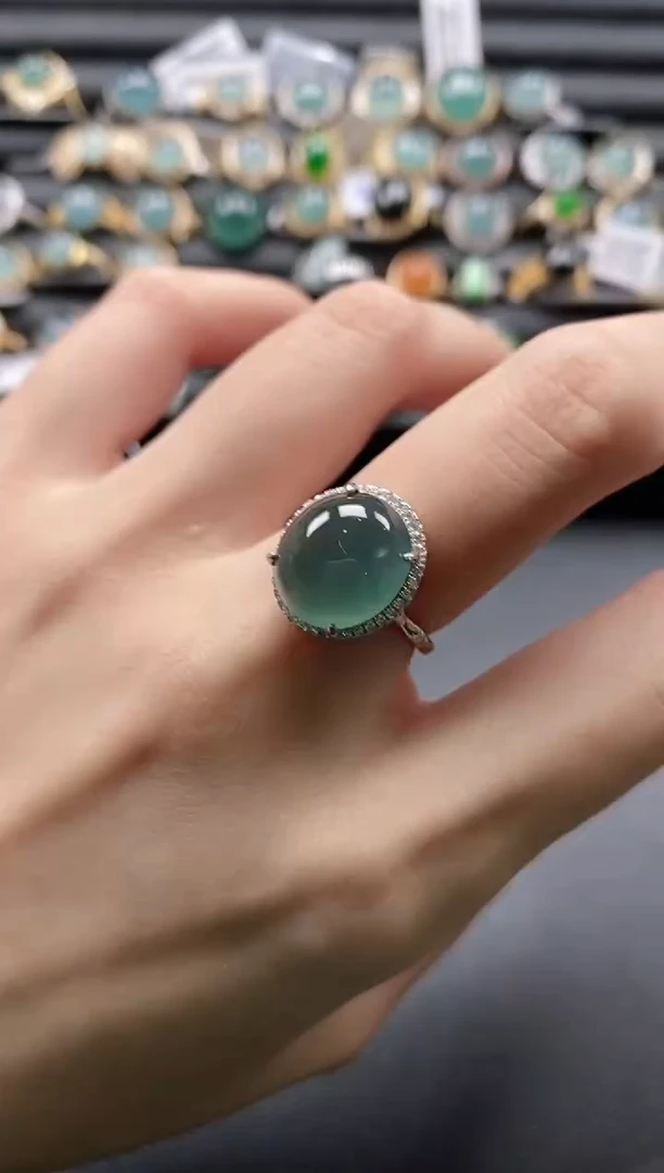 【闪购商品】翡翠戒指银S925镶嵌1111