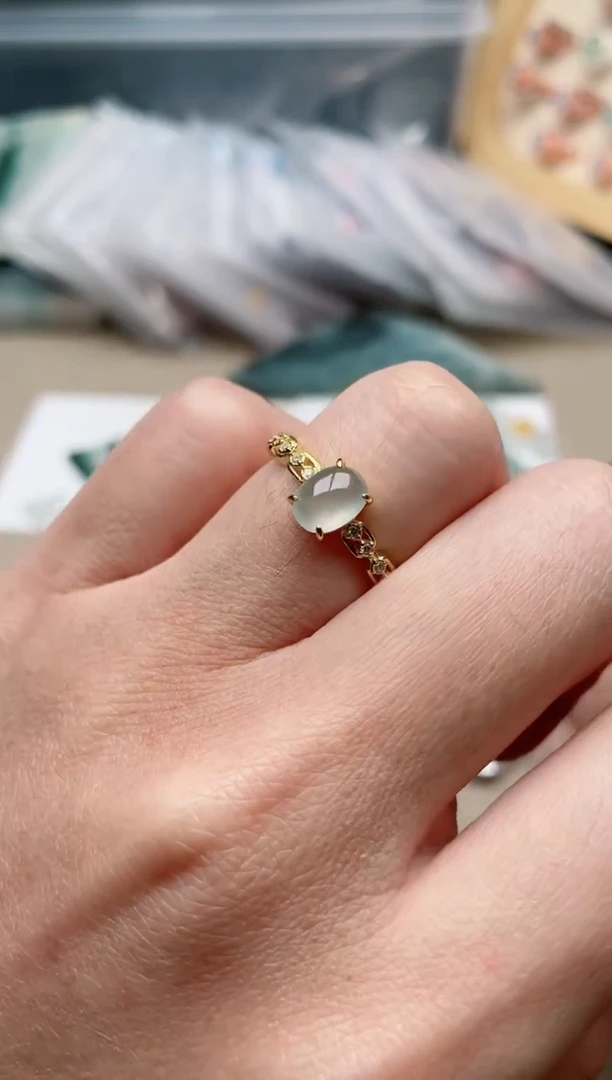 【闪购商品】翡翠戒指银S925镶嵌1000000081